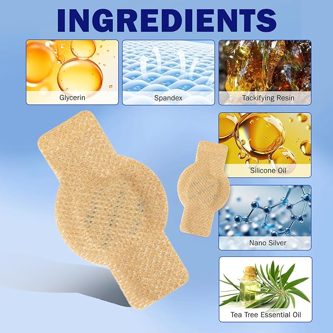 Fungal Nail Patches for Toenails, 42 Count - Nail Repair Patches with 8-Hour Adhesion, for Discolored & Damaged Toenails Care, Overnight Renewal for Men & Women
