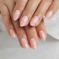 Press On Nails - Pearl | Bubble Bath Medium Almond Fake Nails With Pearl Design, Reusable Salon Quality | 32 Nails, 16 Sizes Kit with Glue and Adhesive Tabs I Female Founded