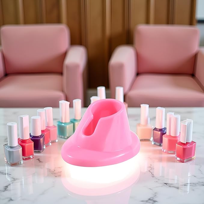 Pink Soft Rubber Nail Polish Bottle Holder Bottle Stand Manicure Display Tools Nail Art Supplies for Nail Organizer Display Nail Polish