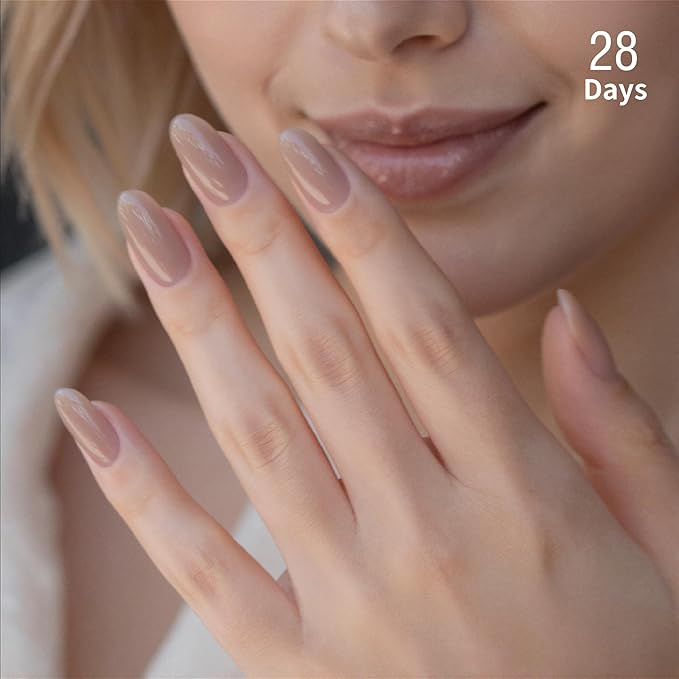 Color Rubber Base Builder Gel, 15ml, Chestnut, Sheer Nail Gel, 3-in-1 Soak Off Nail Strengthener UV/LED needed B04.