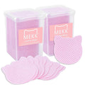 MEKK Lint Free Nail Wipes, 400PCS Pink Cat Shape Nail Polish Remover Wipes, Soft Non-Woven Fabric, Super Absorbent, Cleaning Pad Cloth for Lash Extension & Nail Polish Bottle