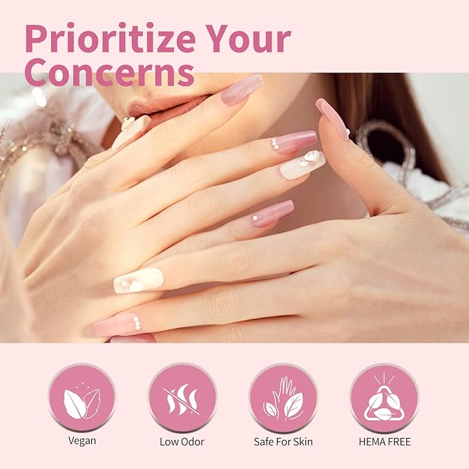 CANNI 6Pcs 9ml Pink Gel Nail Polish Set- Hot Pink Gel Polish Kit DIY at Home Salon Valentines Day Christmas New Year's Gifts for Girls