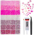 28 Types Pink Jelly Resin Rhinestones for Bedazzling Crafting 3mm-6mm Flatback Colorful Hot Pink Stones Gems Diamonds for Nails Face Eyes Makeup DIY Crafts Tumblers Bottles Clothes Shoes Phones