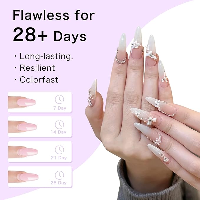 Acrylic Nail Kit for Beginners: 3 Colors 28g Nude Clear White Acrylic Nail Powder Professional Gel Glue - 1Oz Large Capacity Acrylic False Set witn 60ml Liquid and Brush Nail Forms Tools