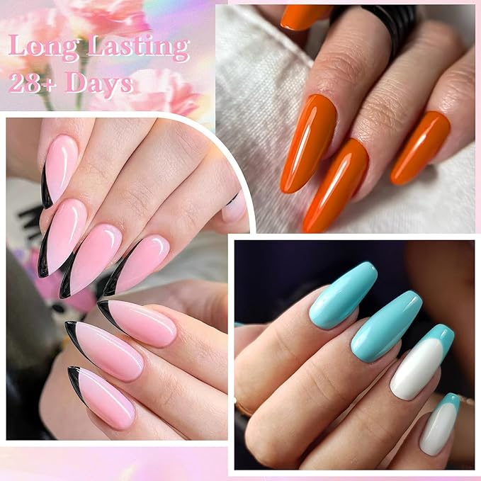 Gel Nail Polish Kit- 18 Trendy Colors Soak Off UV Gel Polish, Long Lasting Chip Resistant & High Shine, DIY Home Manicure & Salon Use, for Women & Teens