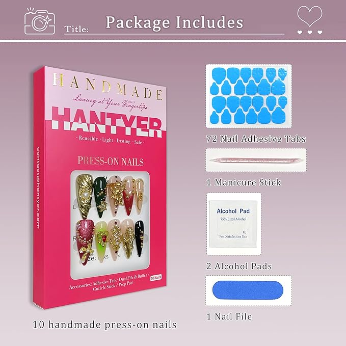 Pink Baroque Press on Nails with Water Ripple Carving, Angel Statue, Cross & Rhinestones, Long Stiletto Glossy Luxury Fake Nails, Reusable Edgy Glam False Nails for Women Gala Party (Size S) ﻿