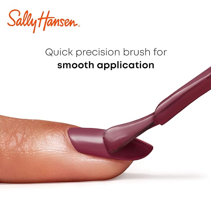 Sally Hansen Miracle Gel Salon Quality Nail Polish | Gel-Like Formula, Two-Step System, No UV Light Needed, Long Lasting | Opaque, Glossy | 479 Wine Stock | Wine Red Nail Color