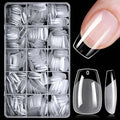 300pc Short Coffin Nail Tips, Soft Gel Nail Tip Coffin Fake Nails Artificial Fingernail, 15 Sizes Full Cover Clear Press on Nail Short Acrylic Nails Tips for Nail Extension, Press Nails Making