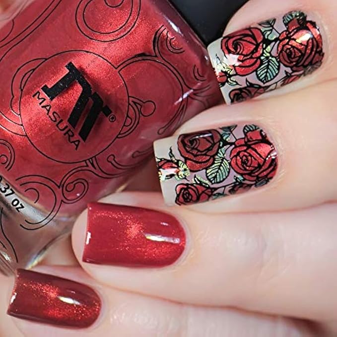Whats Up Nails - B037 Growing Beauty Stamping Plate for Nail Art Design