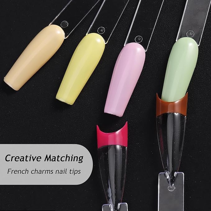 150pcs Clear Nail Swatch Sticks With Ring, Nail Color Swatches For Nail Display False Nail Polish Sample Sticks Practice Nail Tips Transparent Board Nail Art Supplies Professional Salon