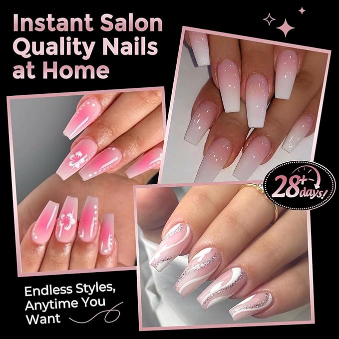 Medium Gel Coffin Nail Tips, 240pcs Soft Gel Pre-Shaped Acrylic Fake Nails, Half Matte Full Cover Clear Press on Flase Nail Tips for Extension Nail Manicure Home DIY 12 Sizes Gelly Tips