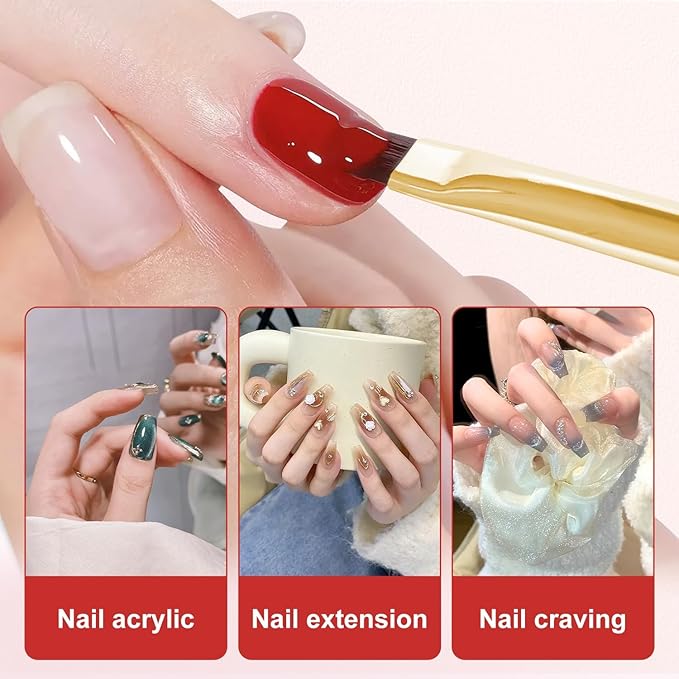 Nail Art Brushes Set,10pcs Nail Art Tools Nail Art Design Pen Painting Tools Fingernail Brush Nail Cleaning Brush for Acrylic Application Acrylic Powder 3D Nail Carving Nail Art Brushes Set