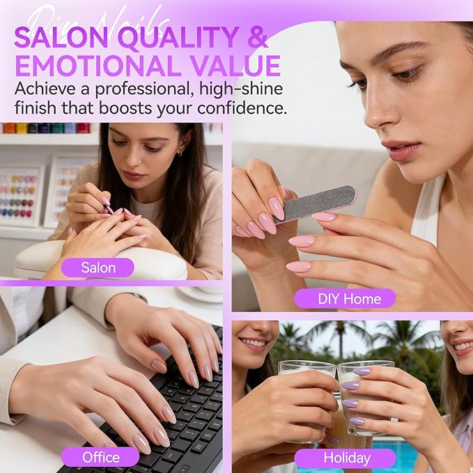 gelike ec Gel Nail Polish Set: 16ML 12 Colors Kit HEMA & TPO Free Hypoallergenic Formula Professional Soak Off UV LED Gel Polish for Natural & Fake Nails