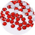 4500 Pcs SS6 2mm Flatback Rhinestones for Nails Art Crafts Glitter Round Gems Crystals DIY Clothes Shoes（Red)