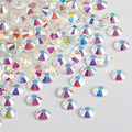 Beadsland 2880pcs Flat Back Crystal Rhinestones Round Gems for Nail Art and Craft Glue Fix,Transparent AB,SS16,3.8-4.0mm