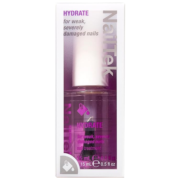 Nail Tek Hydrate Formula 4 – Moisturizing Nail Strengthener, Nails Polish Treatment for Weak and Damaged Nails, 0.5 fl oz