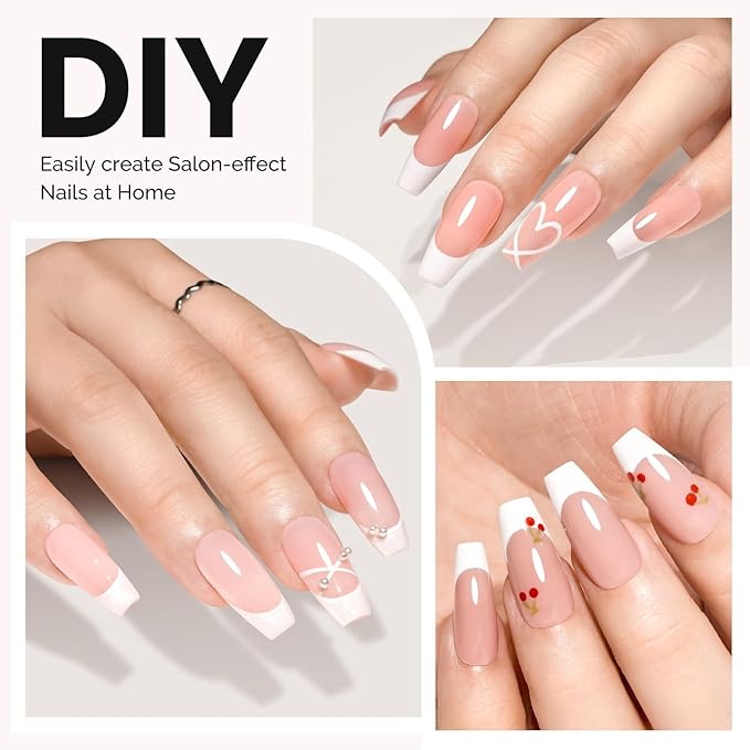 MelodySusie Medium Coffin X Nail Tips - 300Pcs 15 Sizes Clear Acrylic, Half Matte Full Cover Press on Nails for DIY Extension & Salon Use, Pre-Shaped for Long-Lasting Manicure