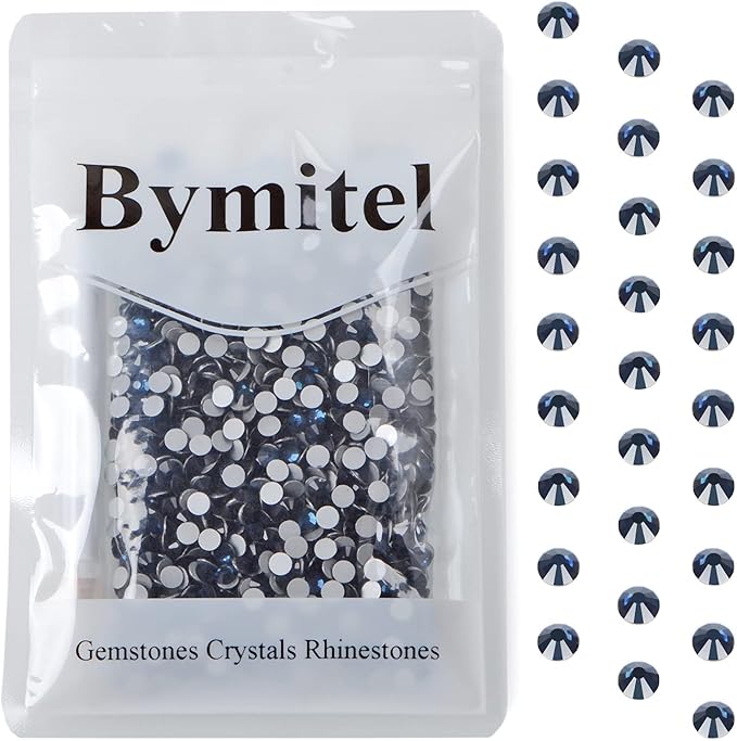 1440PCS Art Nail Rhinestones Non Hotfix Glue Fix Round Crystals Glass Flatback for DIY Jewelry Making with one Picking Pen (ss20 1440pcs, Montana)