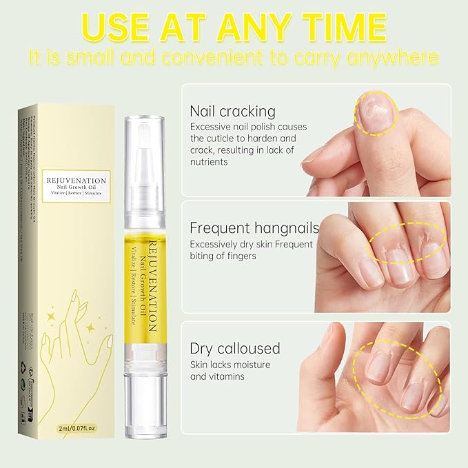 2PCS Nail Growth Oil & File Set - Strengthen, Repair & Promote Healthy Nails Fast