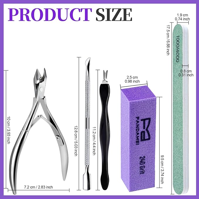 FANDAMEI Nail Buffer and Shine Kit, Nail Care Kit, 10 PCS Nail Buffer Block, Nail Buffer Kit, Nail Buffers, Nail Buffing Block, Nail Tools, Nail Kit, Manicure Tools, Buffer Nail File