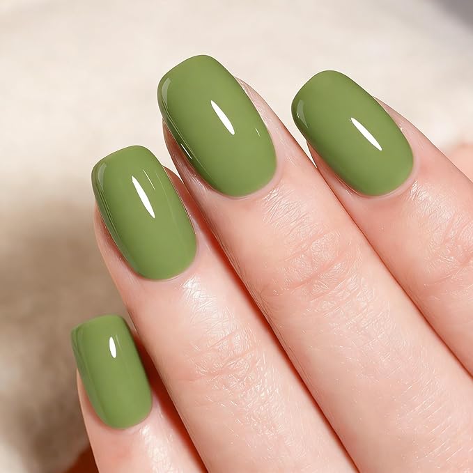 MAYCHAO 15ML Avocado Moss Gel Nail Polish, Moss Green Gel Polish Soak Off UV LED Curing for Nail Art Starter Manicure Salon DIY at Home, 0.5 OZ