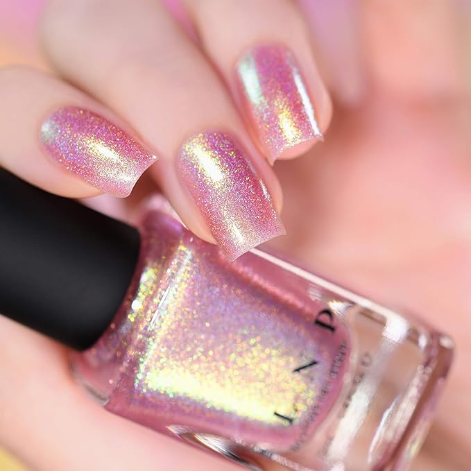 ILNP Opal Sunset - Opalescent Pink Holographic Jelly Nail Polish