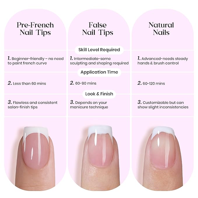 Beetles Purple French Tips Press On Nails, Pastel Spring Press On Nails Short Almond 160 Pcs, Spring Fake Nail Tips Soft Nail Gel False Nails Art DIY For Women