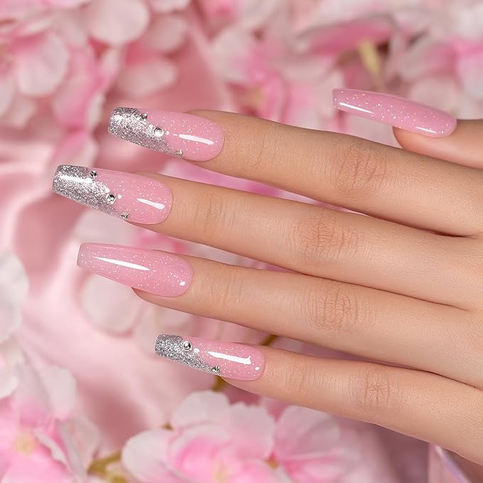 RARJSM Rainbow Glitter Rubber Base Gel Nail Polish Nude Bubble Pink Rubber Base Iridescent Shimmer Brush on Quick Extend Builder Hard Gel Soak Off Curing Requires 15ml Salon Home French Manicure