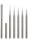 5Pcs Nail Art Liner Brushes Set, Metallic Nail Art Brush for Long Lines, Thin Details, Fine Drawing, UV Gel Polish Painting Nails Design Pen for Manicure Brushes 6/9/12/15/18mm
