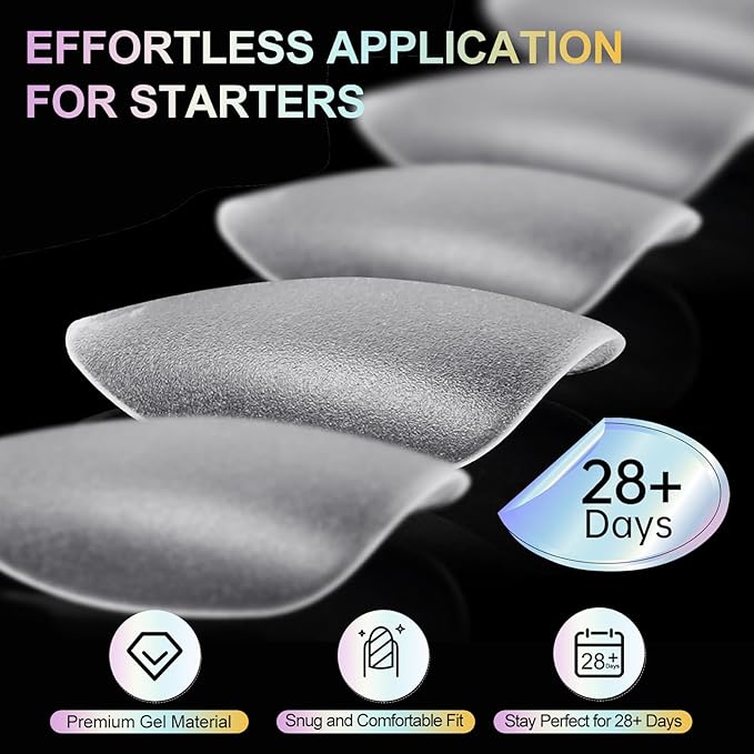 Medium Almond Nail Tips 240Pcs 15 Sizes, Pre-Etched Soft Gel Nail Tips Double-Sided Matte Full Cover False Nail Tips Press on Acrylic Nails Glue on Nails DIY Nail Extension Salon