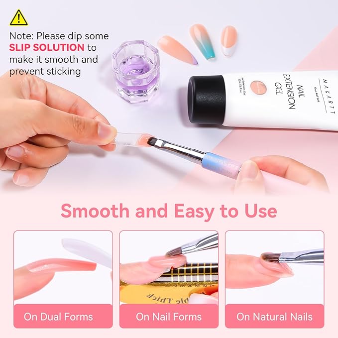 Makartt Hema-Free Poly Nail Gel Spring 50ML Nude Extension Builder, Trending Stylish Elegant Colors for All Season, 3D Molding Hard Gel Manicure - French Press