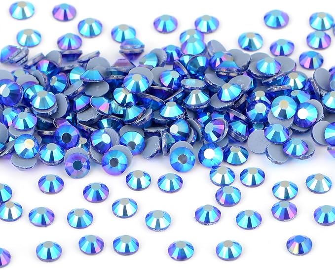 NCB 2880pcs Hotfix Rhinestones Flatback Crystal Rhinestones for Crafts Crafting Clothes Shoes DIY Decorations (Sapphire AB, SS6 2mm)