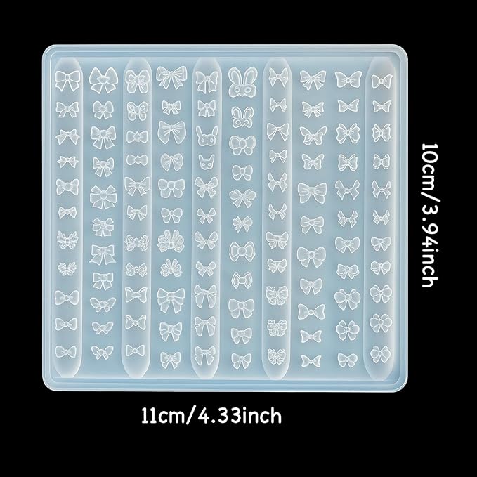 1 Pcs Bow Silicone Nail Art Molds for Women Resin Nail Design