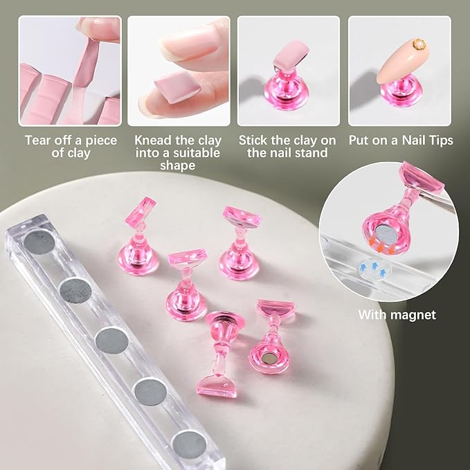 Nail Art Tools 24Pcs Set,2 sets Nail Stand,Nail Art Brush,Resin Nail Art Palette,5 Pcs Nail Art Sculpture Pen,Dotting Pen Tools Nail Art Kit for Nail Art DIY