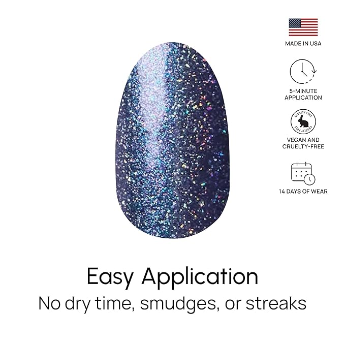 Color Street Dark Nebula Shimmer Nail Strips