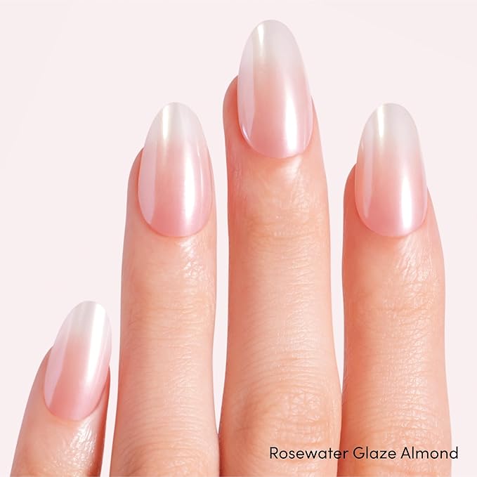 Dashing Diva Magic Press Premium Nail Bundle - Pretty Little Pinks Collection - Press On Nails- Pretty Thing & Rosewater Glaze Almond - Long Lasting Gel - Lasts Up to 7 Days - 2 Sets