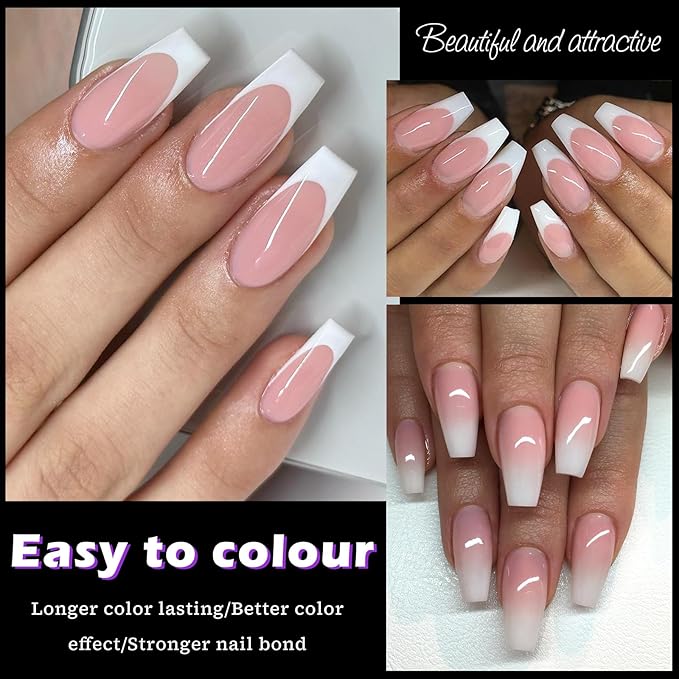 LoveOurHome 750pc French Coffin Nail Tips Clear Fake Nails Medium Coffin Gel Nail Tips Half Cover Acrylic Nails Clear False Nails 15 Sizes Fingernail for Gel Nail Tip Extension Press Nails