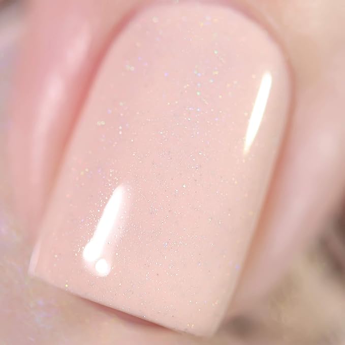 ILNP Rumor Has It - Light Creme Neutral Nude Nail Polish, Subtle Holographic, Chip Resistant, 7-Free, Non-Toxic, Vegan, Cruelty Free, 12ml