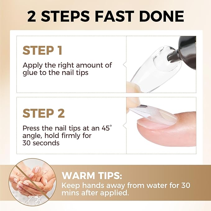 UNA GELLA Strong Nail Glue Gel, 15ml*2pcs No U V/Lamp Needed Nail Gel Glue, Quick Air Drying Semi Solid Nail Glue GEL, Super Strong NAIL G LUE For Press Ons Acrylic False Nails Tips Extension DIY Kit