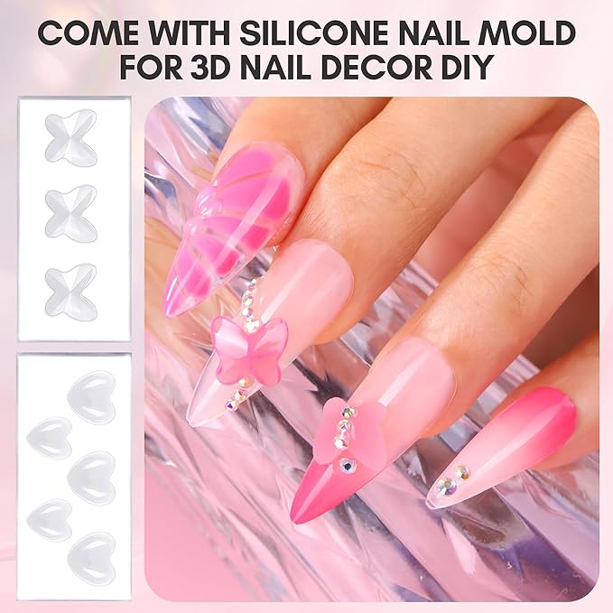 Makartt 3D Sculpting Gel: 3D Gel Nail Art Non-Sticky Carving, Multi-Functional Solid Gels Builder for Nails Starter Kit, Clear Nude Pink 4 Colors for Extension, Molding Hard Gels DIY Manicure