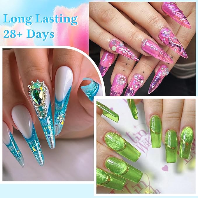 Jelly Gel Nail Polish Set - 18 Popular Colors Green Pink Red Gel Polish, Chip Proof & Glossy Finish, Gift for Women and Girls Valentine’s Day, Birthday, Home & Salon Manicure