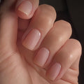 KXAMELIE 48 PCS Acrylic Press on Nails Short Square, Sheer Nude Pink Fake Nails Press ons, Short Stick on Nails for Women Feature Gel Finish, Natural Petite Glue on Nails For Women Daily Decoration