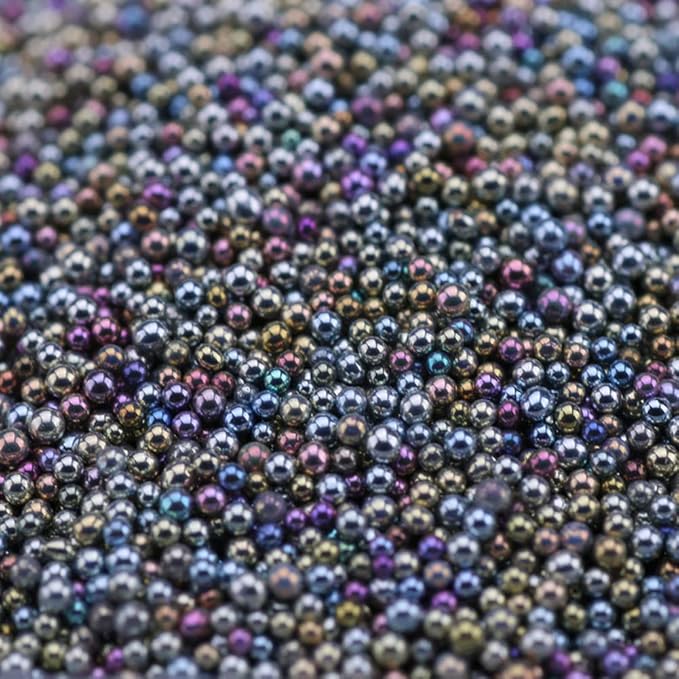 Nail Art 3D Caviar Beads Mini Metal Ball Gold, Silver, Rose Gold, Gun Black (15G, 15000 Pieces) Steel Beads Decoration Accessories