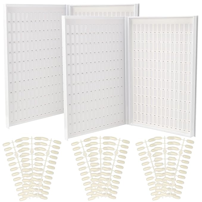 PINGEUI 2 Pack 308 Colors Nail Display Book, Nail Gel Polish Display Chart with 720 Nail Tips, Nail Color Sample Book Nail Gel Color Card Book, for Nail Salon