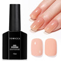 TOMICCA Nude Gel Nail Polish, 15ml Light Nude Gel Polish, Soak Off UV for Cure ， Jelly Color Long Lasting French Nail Art Manicure Salon