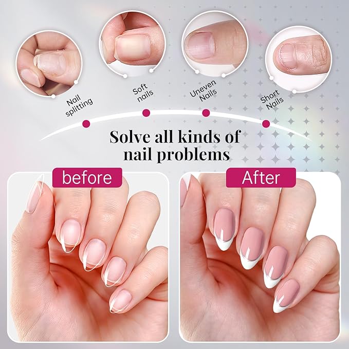 krofaue Almond Nail Tips 240pcs - Half Matte Short Press On Nails, 12 Sizes Pre-Shaped Extra Short Clear Tips for Full Cover Nail Extensions DIY