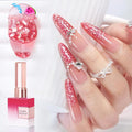 Double Rhythm 0.5Oz Glitter Gel Polish Same Color Same Bollte Shimmer Reflective Color for Nail Art Salon DIY Soak Off 15ml Nail Lamp Gel Polish at Home (Shell Rose-B1207)