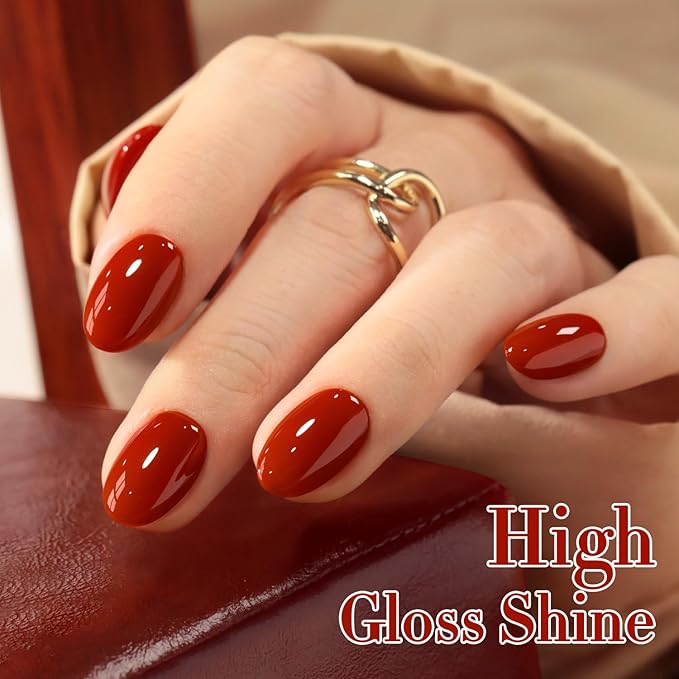 Double Rhythm 0.5 Oz Gel Nail Polish Neutral Natural Same Color Same Bottle Translucent Light Milky Pastel 15ML Manicure French Design Art DIY at Home (Blood Red-A1504)