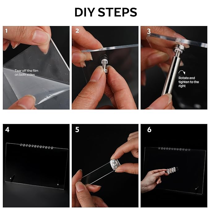 Nail Art Display Board, Acrylic False Nail Tips Sample Display Nails Colors Sample Display Stand with 50pcs Small Display tips and double side tape for Salon Nails Art Practice (Extra Large)