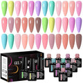 MEET ACROSS 18Pcs Nude Pink Builder Gel Base Coat for Nails, Purple Brown Rubber Base Gel Polish 2 IN 1 Rubber Base Gel for Nails Nail Design Gifts